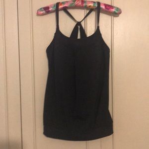 🦋Lands End Blouson Tankini Top size 8 BLACK
